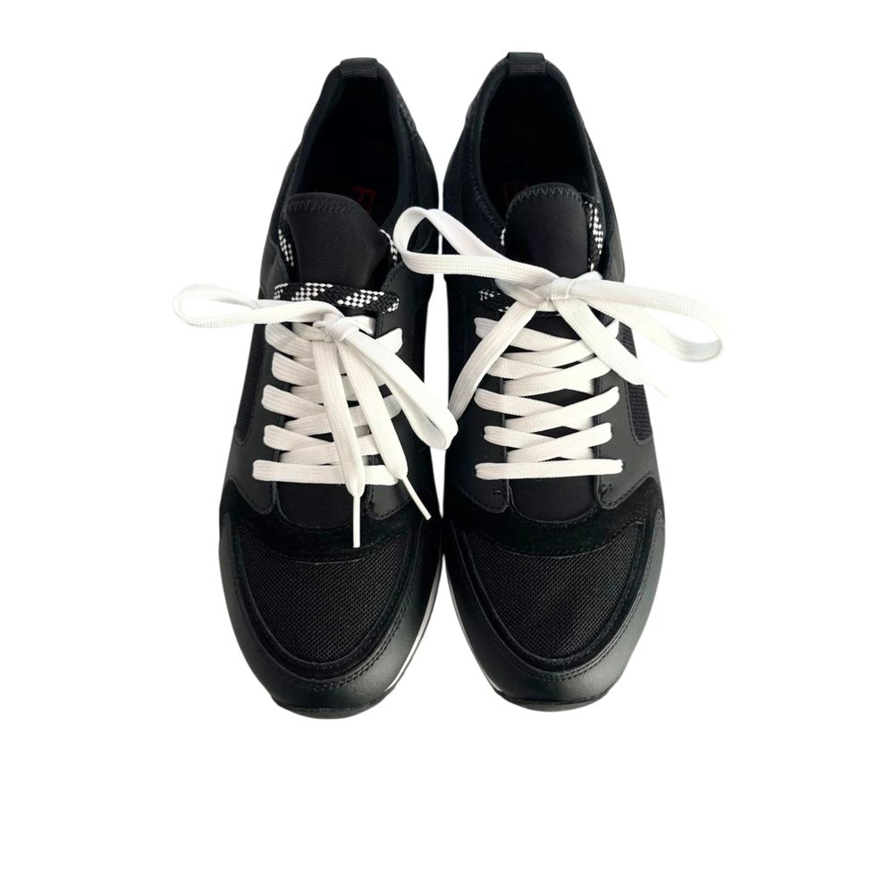 Black Leather Men Sneaker
