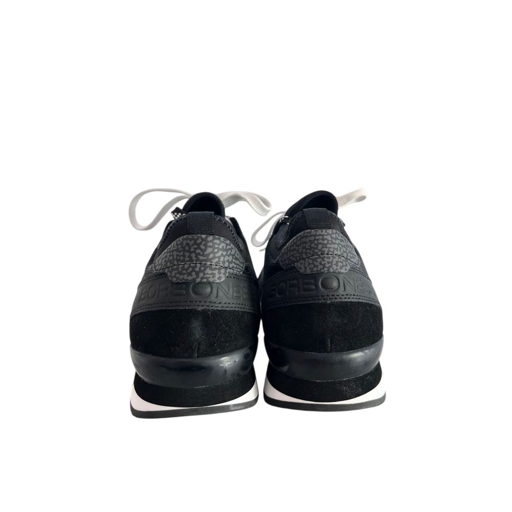Black Leather Men Sneaker
