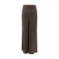 Brown Acetate Midi Skirt