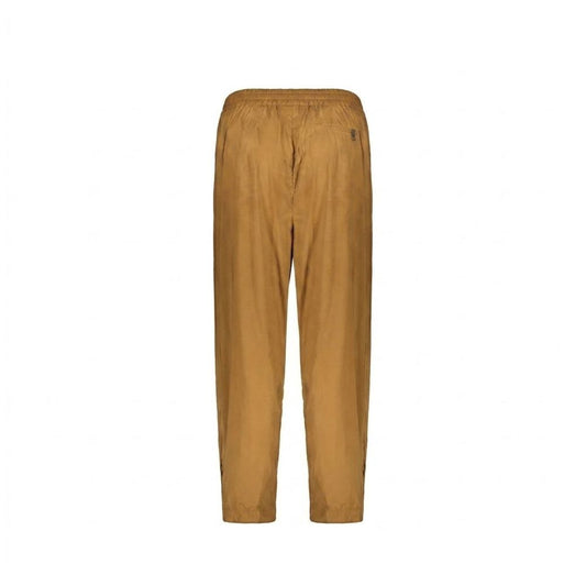 Brown Elastane Casual Pants