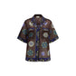 Brown Ramie Pattern Shirt