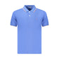 Blue Cotton Men's Polo Shirt