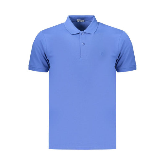 Blue Cotton Men's Polo Shirt