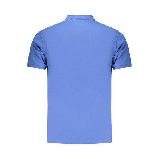 Blue Cotton Men's Polo Shirt