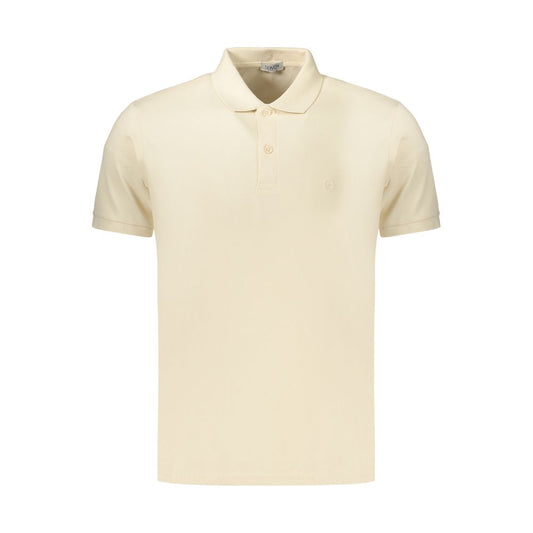 Beige Cotton Men Polo
