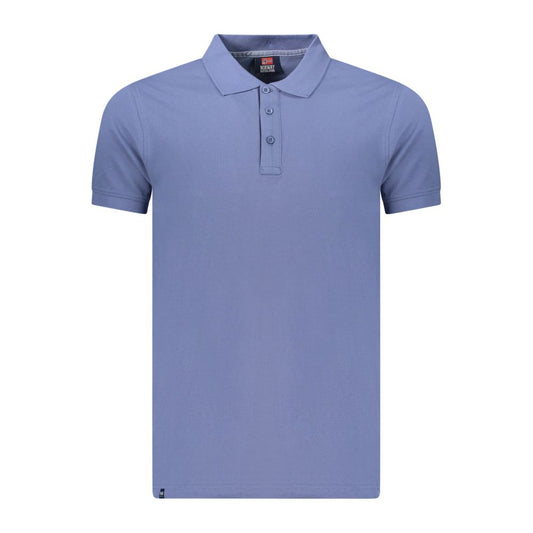 Blue Cotton Men's Polo Shirt