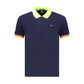 Blue Cotton Men's Polo Shirt