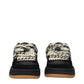 Black Leather Low Top Sneakers