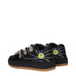 Black Leather Low Top Sneakers