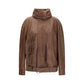 Brown Lamb Ovis Aries Aries Leather Jacket