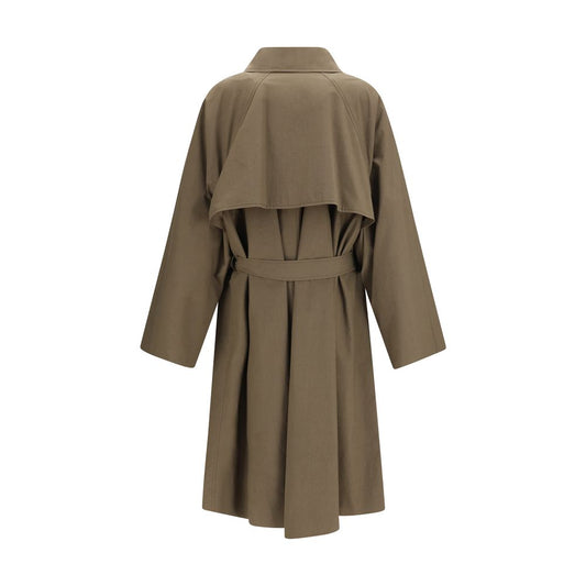 Bicolor Cotton Trench Coat