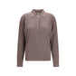 Brown Silk Sweatshirt