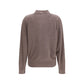 Brown Silk Sweatshirt