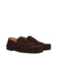 Brown Leather Slip-On Loafers