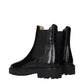 Black Leather Ankle Boots