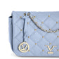 Blue Leather Shoulder Bag