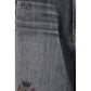 Gray Cotton Relaxed Fit Jeans