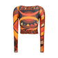Orange Polyamide Pattern Shirt