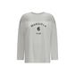 White Cotton Long Sleeve T-Shirt