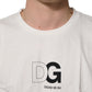 White DG Logo Crew Neck Short Sleeves T-shirt