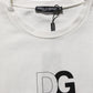 White DG Logo Crew Neck Short Sleeves T-shirt