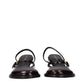 Brown Leather Platform Sandals