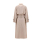 Multicolor Linen Trench Coat
