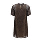 Brown Silk Cocktail Dress