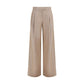 Beige Linen Casual Pants