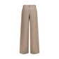 Beige Linen Casual Pants