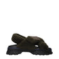 Green Fur Slippers