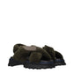 Green Fur Slippers