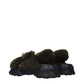 Green Fur Slippers