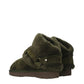 Green Leather Ankle Boots