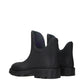 Black Cotton Ankle Boots