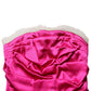 Hot Pink Ruched Satin Strapless Gown Dress