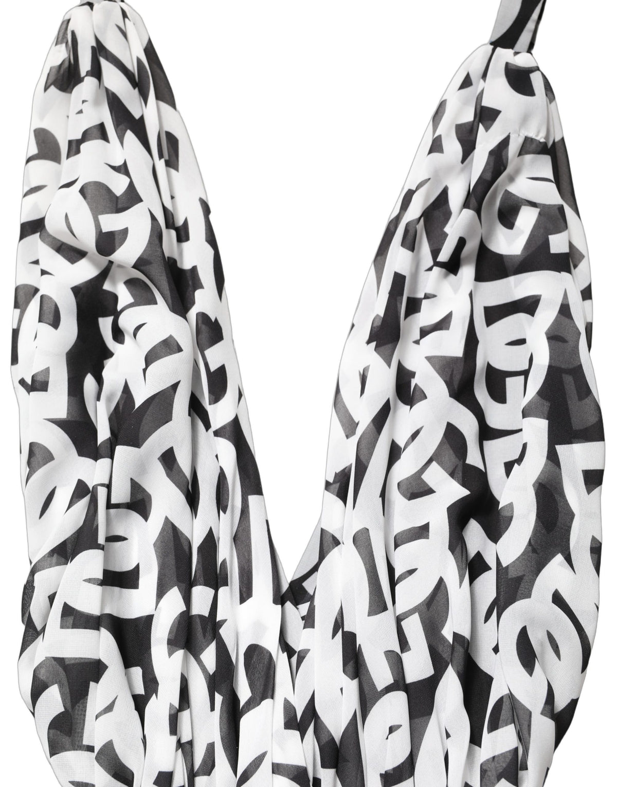 Black White Logo Sleeveless Floor Length Maxi Dress