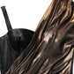 Bronze Asymmetrical Draping OneShoulder Dress