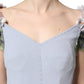 Light Blue Hydrangea Embellished Cap Sleeve Dress