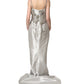 Silver Crystal Embellished EveningGown Dress