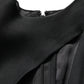 Black Silver OneShoulder Cocktail Gown Dress