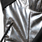 Black Silver OneShoulder Cocktail Gown Dress