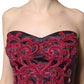 Purple Silk Crystal Strapless Floor Length Gown Dress