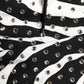 Black White Zebra Crystal Embellished Dress