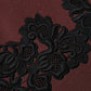Maroon Lace Sleeveless Knee Length Dress