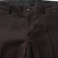 Brown Straight Leg Dress Silk Trousers Pants