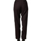 Brown Straight Leg Dress Silk Trousers Pants