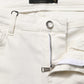 White Tattered Skinny Cotton Denim Jeans