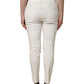 White Tattered Skinny Cotton Denim Jeans