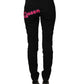 Black Queen Embroidery PRETTY Denim Jeans